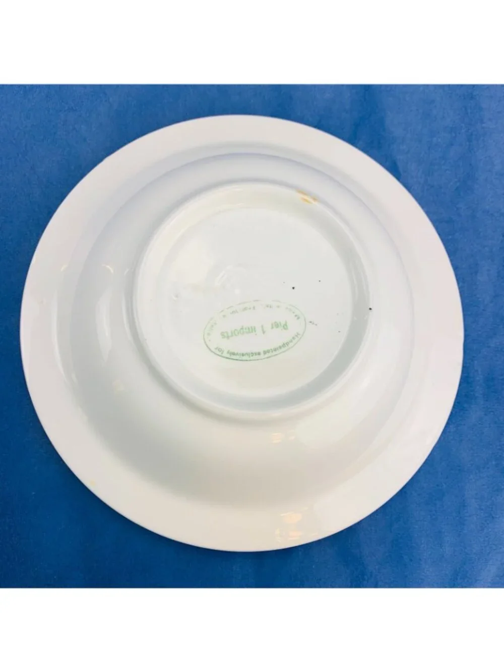 Pier 1 One Imports COLORED X Hand Painted Stoneware Italy Rim Soup Cereal Bowl 5
